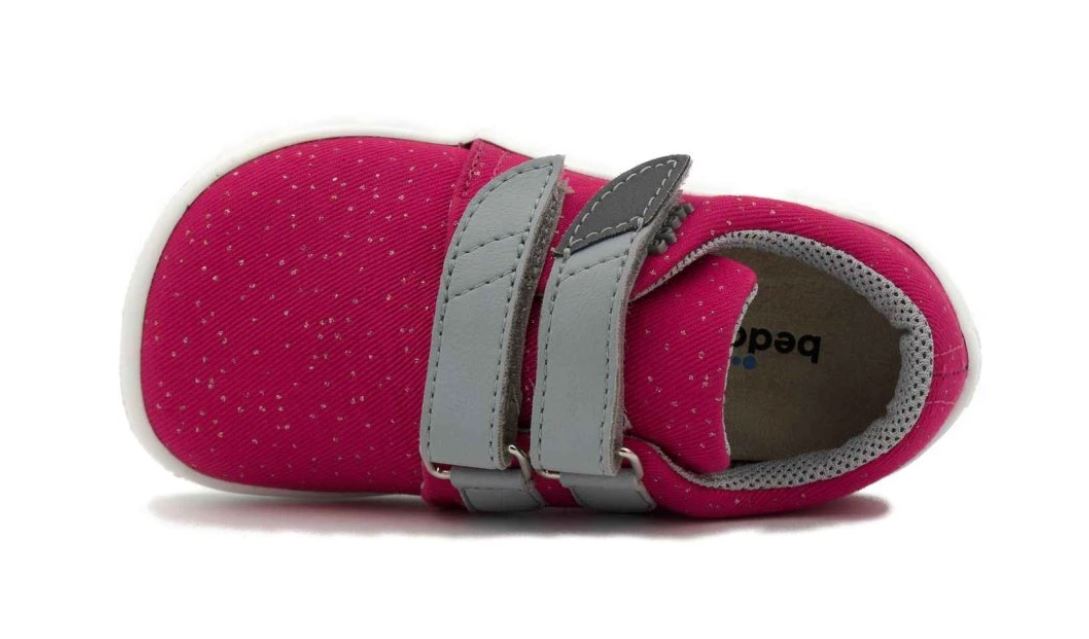 BEDA barefoot tenisky Pink shine BF 0001/TEX/W/OP